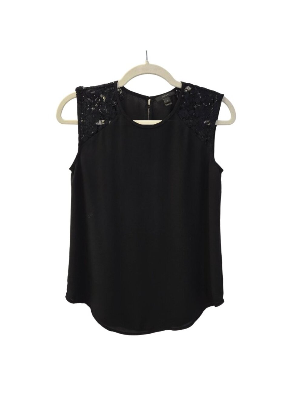 J. Crew Lace Shoulder Sleeveless Blouse Size 0
